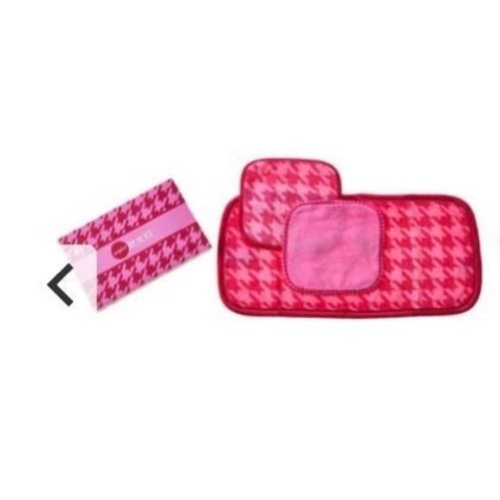MyTagalongs Makeup Remover Cloths Set OS Pink Houndstooth NIB Reusable Travel